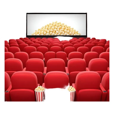 3d realistic interior of movie theater sticker