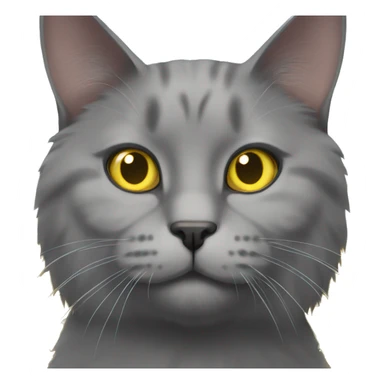 a gray cat with yellow eyes scotch field  sticker