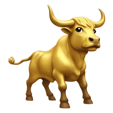 golden bull motivated sticker