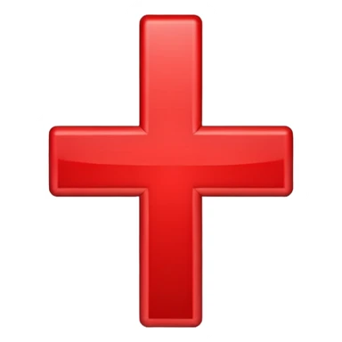 red medical cross symbol on a white background sticker