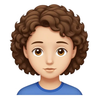 teen with shorter cury brown hair sticker