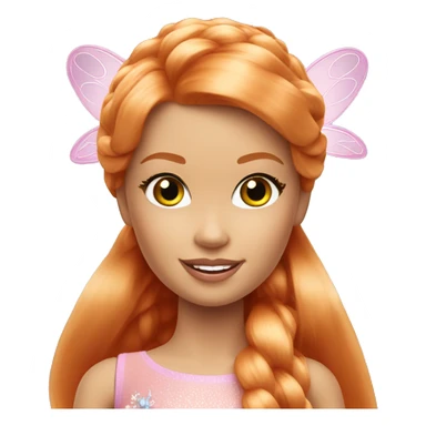 Attractive Barbie ginger fairy sticker