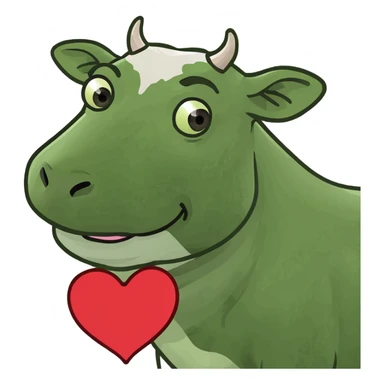 Cow hearts sticker