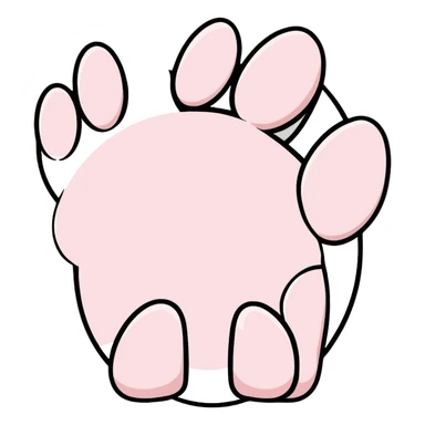 light pink paw sticker