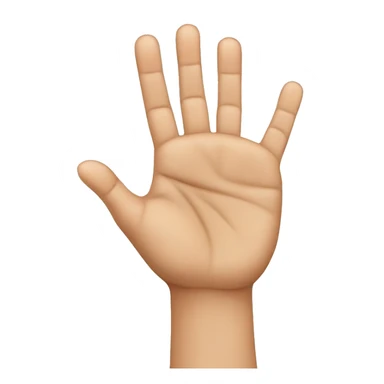 A hand with the thumb and ring finger touching and the following fingers: the index, middle and little finger raised sticker