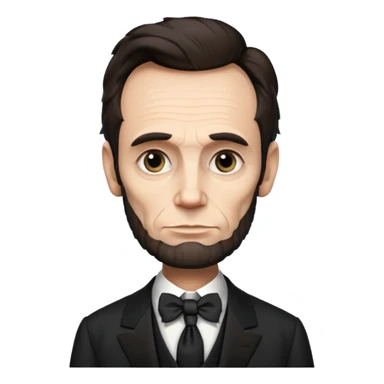 Abraham Lincoln front view sticker