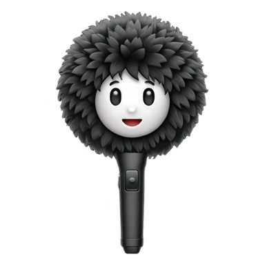 boom fluffly microphone sticker
