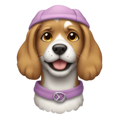 Dog wearing a cat costume sticker