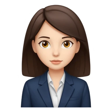 Девушка брюнетка в пиджаке с карими глазами sticker