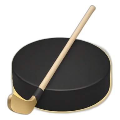golden hockey puck sticker