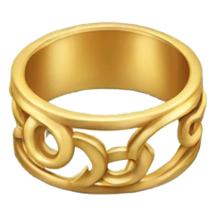 two gold rings sticker