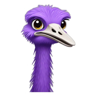 Ostrich purple sticker