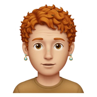 im short curly ginger haired guy and also have 2 earring on my left ear and 1 nose piercing sticker