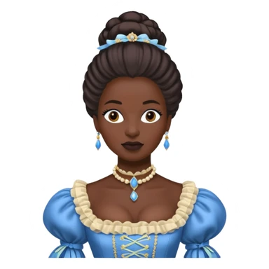 marie Antoinette fashion dark skinned woman sticker