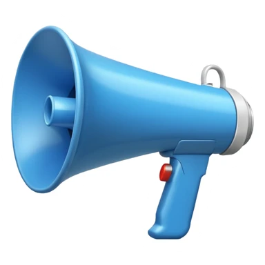 megaphone white sticker