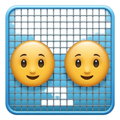 overlapping images, one realistic and one digital grid sticker