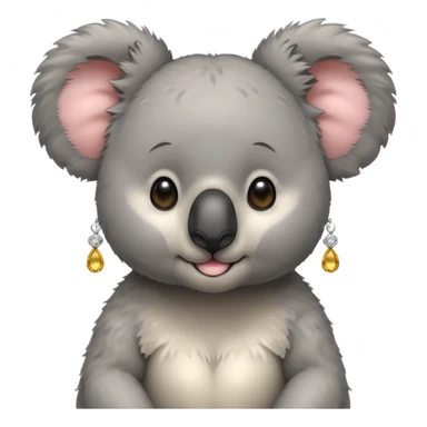 Koala with earrings sticker