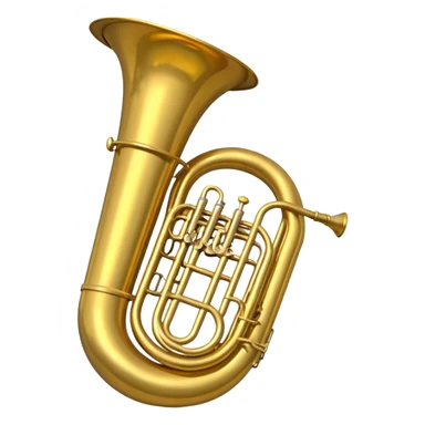 tuba with musical notes sticker