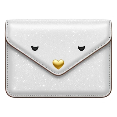 glitter white wallet sticker