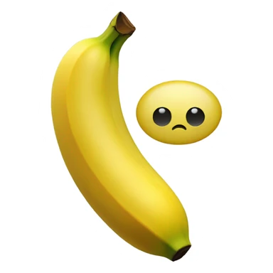 two balls with a banana sticker