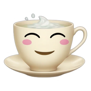 Really laughing crying teacup sticker