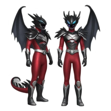 dark dragon power ranger full body sticker