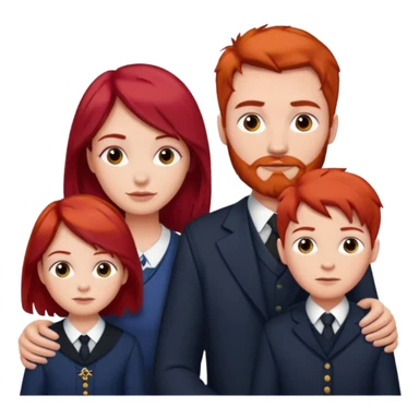 scottish family with son and daughter sticker