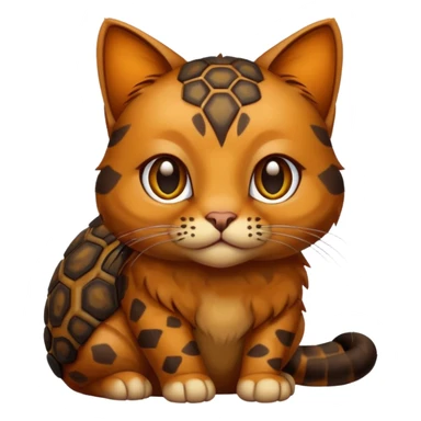 darker brown cat wand tortoise shell fur sticker