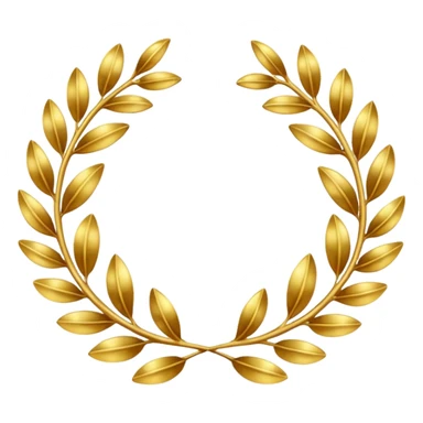 Laurel Wreath golden sticker