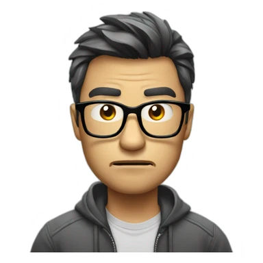 HongKong guy glasses angry sticker