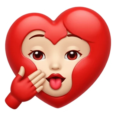 Blowing a kiss emoji sticker