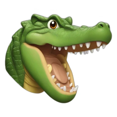 Crocodile qui mange Travis Scott sticker