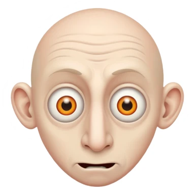 Man with crazy eyes and big nose sticker