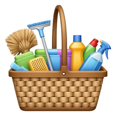 cleaning basket sticker