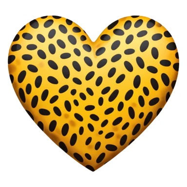 Animal print heart sticker