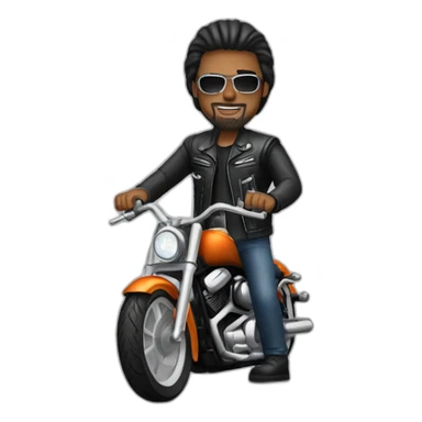 biker With harley davidson sticker