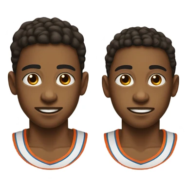 Teen twin boys basketball sticker
