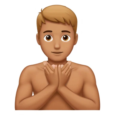 guy this his hands around neck  sticker