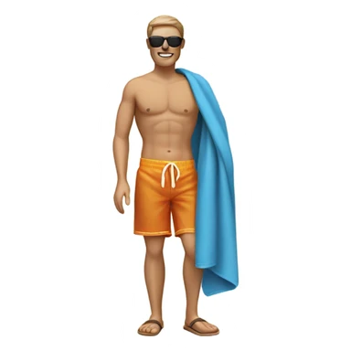 Guy on the beach in Spain  sticker