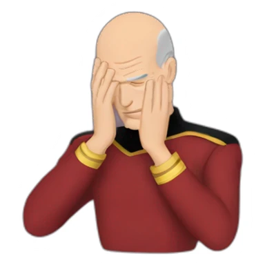 Captain Picard facepalm sticker