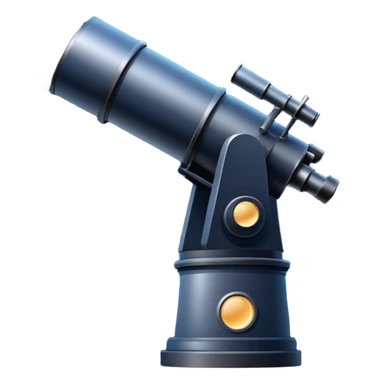 An icon featuring an observatory with a giant telescope, set against a starry sky. The design includes visible planets, distant stars, and galaxies, symbolizing the study of astronomy and celestial exploration. Transparent background highlights the wonder of the universe. sticker