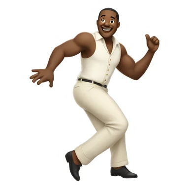 Gay big fat black man dancing sticker