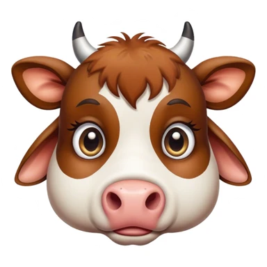 a sad cow sticker