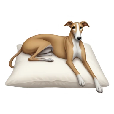 Greyhound laying down in a pillow sticker