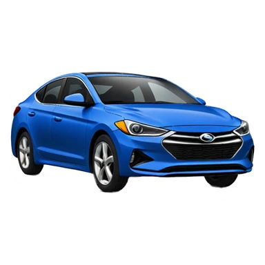 Blue Elantra car sticker