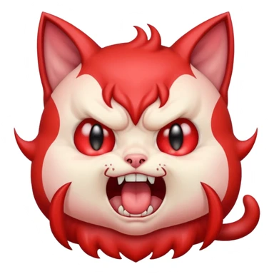  angry rage screaming loudly cryjng emoticon kawaii kitten devil very angryugldemenyed hideous  sticker