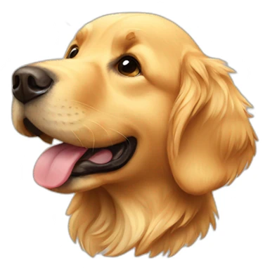 Golden retriever said good bye sticker
