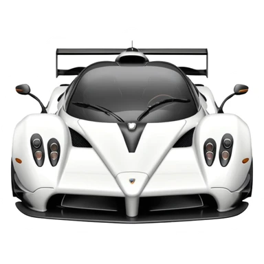 Pagani Zonda Cinque white detailed front view car sticker