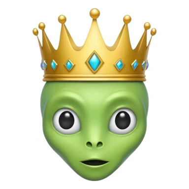 alien with crown sticker