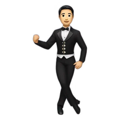 asian ballroom latin male dancer sticker